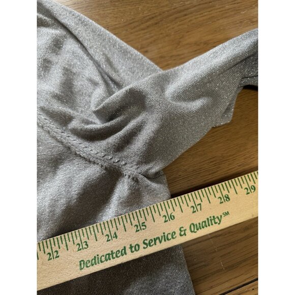 Maggie Barnes Sz 3X Flowy Open Cardigan Sweater‎ One Button Metallic Classic NWT - Picture 5 of 13